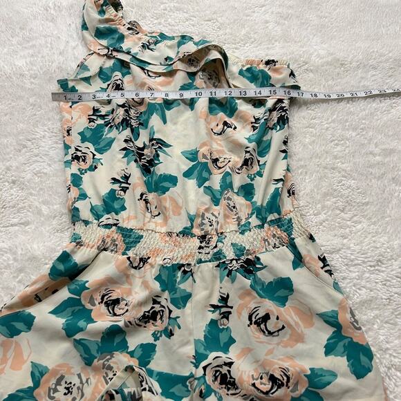 Guess Women's Sz M Floral Multicolor Romper Off The Shoulder Y2K Clubbing Era - Picture 5 of 8